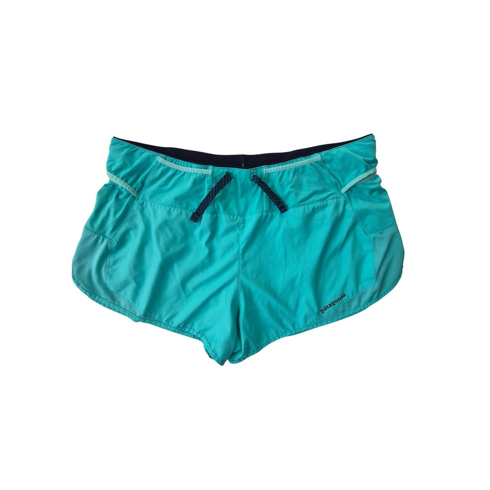 Patagonia Strider Pro 3" Running Shorts Womens M Teal Blue STY24656